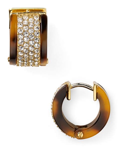 michael kors gold tortoise shell crystal stud earrings|Michael Kors Earrings and ear cuffs for Women .